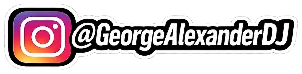 @GeorgeAlexanderDJ Instagram sticker, as used on his DJ equipment
